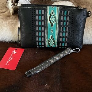 Montana West Black and Teal  Crossbody